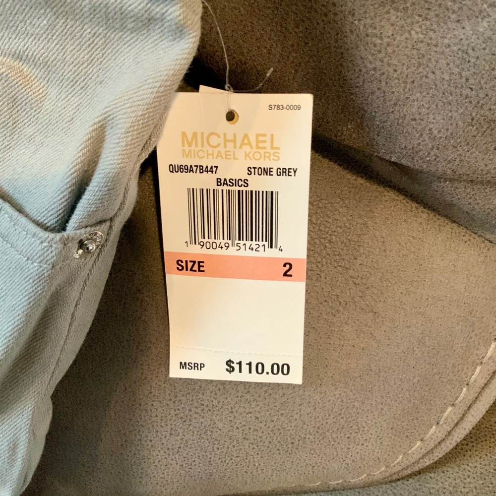 NWT Michael Kors Skinny Jeans Sz 2 Gray - Picture 2 of 7